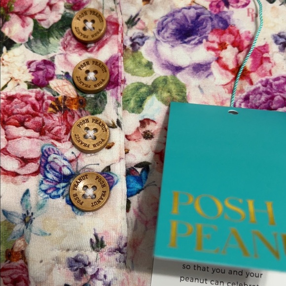 Posh Peanut Ruffled Cap Sleeve Romper w/ Ruffle Butt - Picture 8 of 8